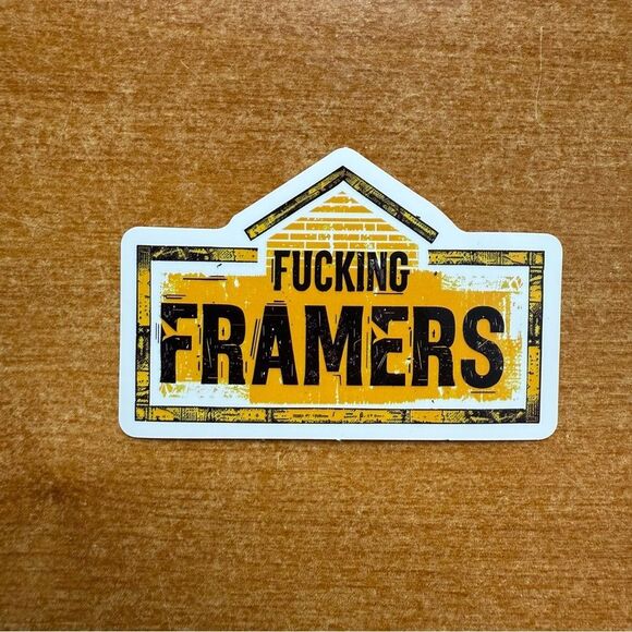 Yellow and Black Framers Sticker - Picture 1 of 1
